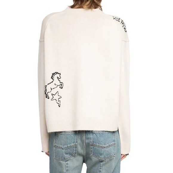 Zadig & Voltaire Markuz Western Cashmere Crewneck Sweater - Picture 4 of 7